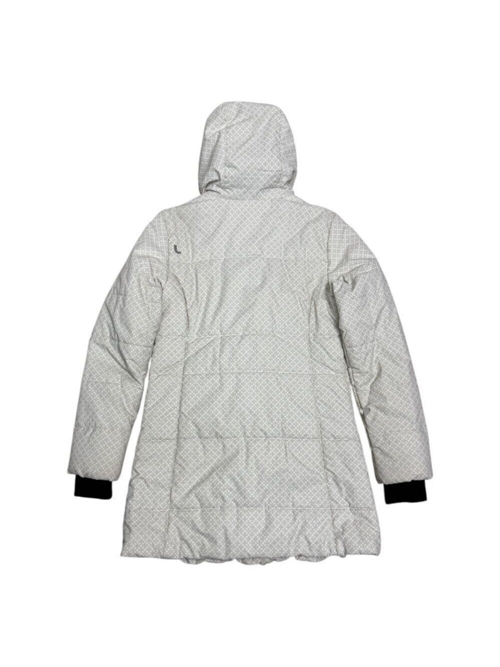 LOLE Designer White Insulated Winter Puffer Parka Jacket Coat Womens Medium - Picture 2 of 6